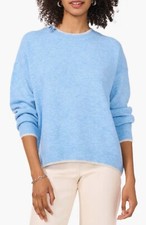 Size XXL Vince Camuto Women s Tipped Crewneck Sweater In Blue Heather New