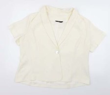 BM Womens Ivory Jacket Blazer Size 20 Button