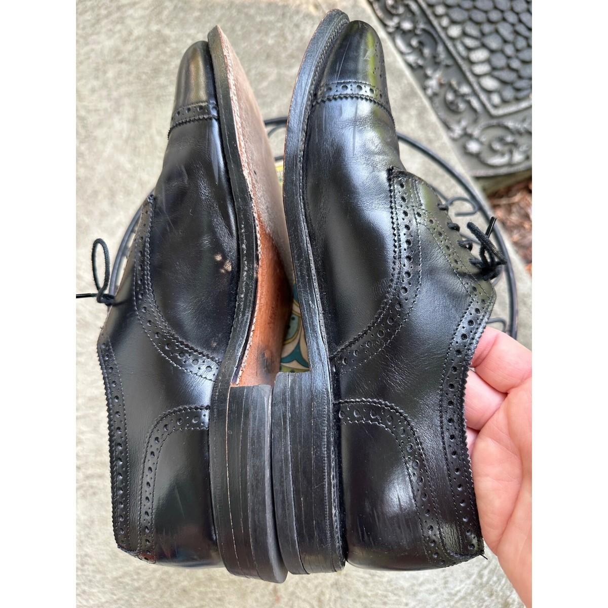 Allen Edmonds Sanford 9D Black Leather Oxfords ALLEN EDMONDS SANFORD Black Leather Captoe Oxford Dress  main image 4