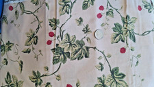 Mill Creek Screen Print Tan Raspberry Vine Raymond Waite cotton fabric 1 yard