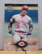 BASEBALL CARD TSC DEION SANDERS CINCINNATI REDS VIRTUAL REALITY CHASE CARD