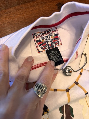 Vintage Y2K Deadstock Akademiks SET jeans piuma ricamati larghi con maglietta 30 - Foto 13 di 19
