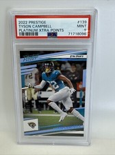 2022 Panini Prestige Tyson Campbell Platinum Xtra Points SSP /25 PSA 9