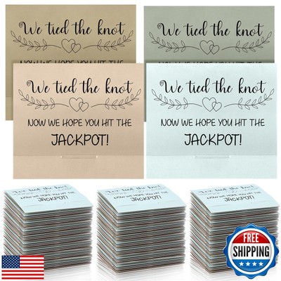 Clabby 200 Pack Wedding Lottery Ticket Holders, We Tied the Knot Now We Hope 