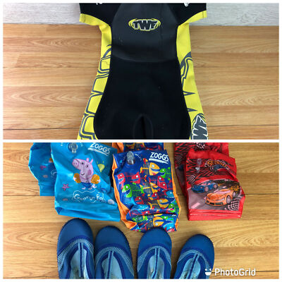 TWF Shortie KO6 2 x Strandschuhe Kinder 7 & 10 3 x Armbänder 