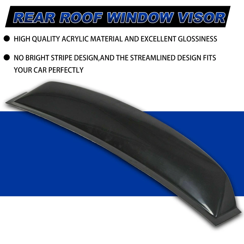 For 06-15 Honda Civic 4DR Sedan ABS Rear Window Roof Vent Visor Spoiler Wing Foto 4 de 4