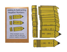 Teacher Made Math Center Resource Game Adding Subtracting Negative Numbers