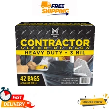 Member's Mark 42-Gallon Contractor Clean-Up Trash Bags 42 Ct Heavy Duty