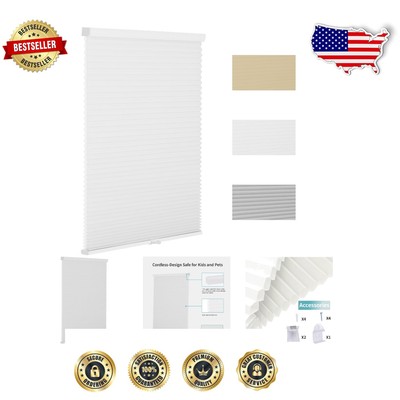 Sheer Honeycomb Cellular Blinds, 29''W x 72''H - Energy Efficient & Contemporary