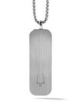 Bulova Dog Tag Pendant 26-28&rdquo; Stainless Steel Chain J96N009 Offers Welcome