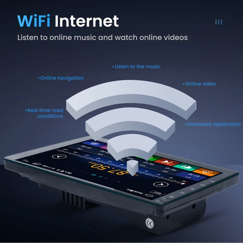 9'' Android 13 Car Stereo Radio Bluetooth WiFi GPS AUX Input FM Video MP5 Player - Picture 2 of 17