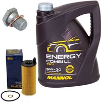 MotoröL Set 5W-30 5 Liter + ÖLfilter SH 4076 P + Schraube FüR BMW 3Er 320 5Er X1