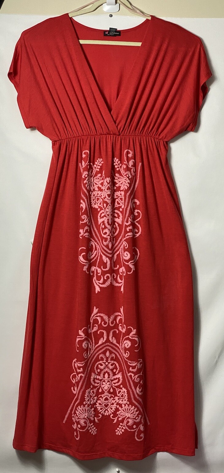 Delirious Los Angeles Long Dress women’s Plus Size 3X Red Stretch eBay