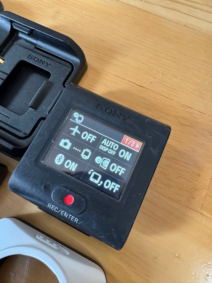 Sony RM-LVR3 for Action Cams AS300/FDR-X3000 w/BC-TRX AKA-MCP1 Used JP ...