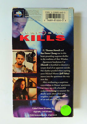 Curiosity Kills (VHS, 1990) C. Thomas Howell Rae Dawn Chong