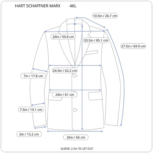 Hart Schaffner Marx Men Multicolored Wool Houndstooth Sport Coat Blazer 46L - Picture 2 of 12