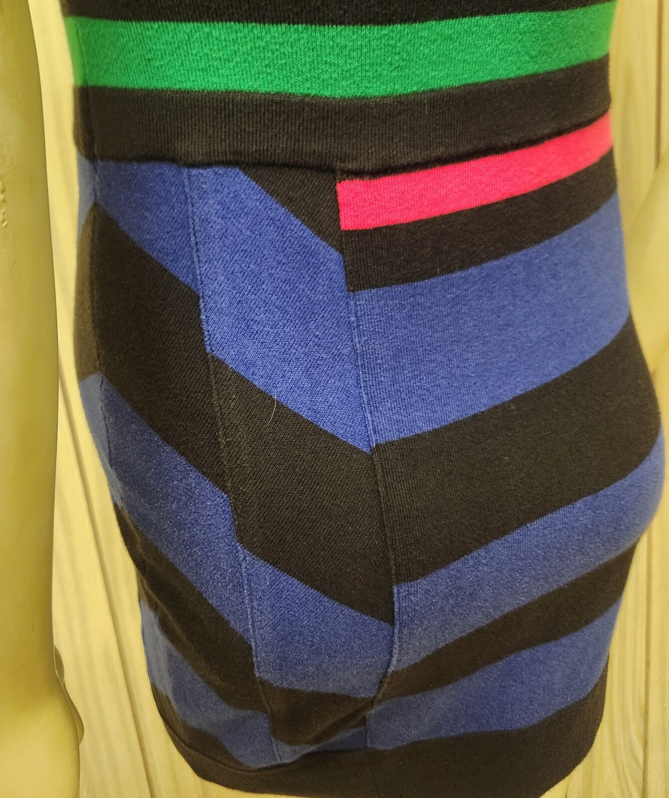 Karen Millen dress S knit multi color stripe - image 6