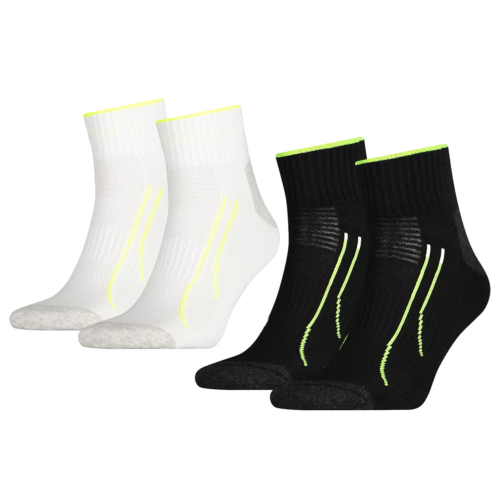 Par de calcetines deportivos PUMA 8-16 Performance Train Quarter unisex con COOLMAX