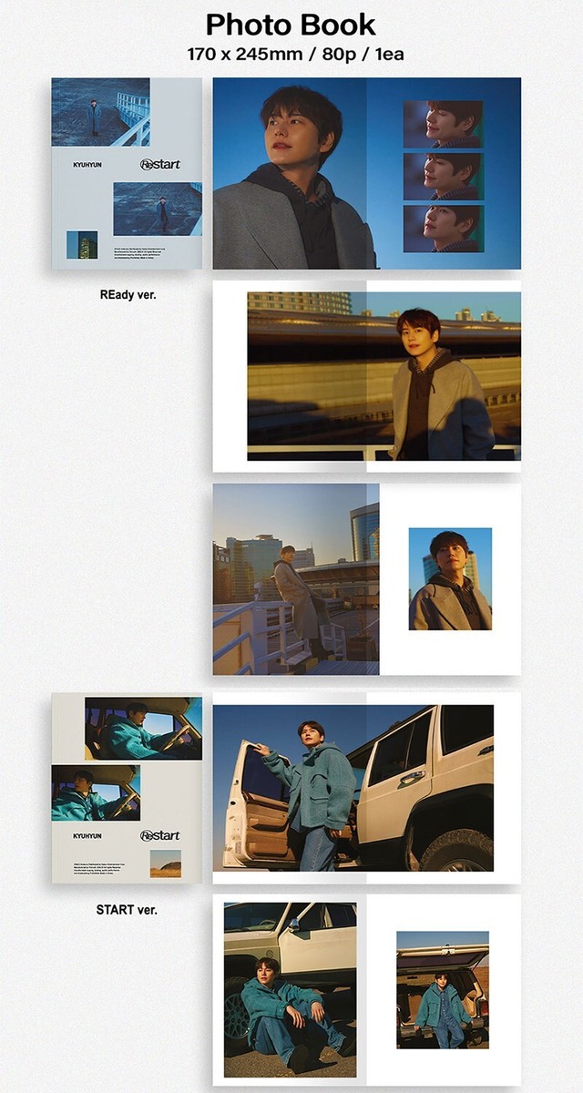 SUPER JUNIOR KYUHYUN [RESTART] Album 2 Ver SET/2CD+2 Photo Book+2
