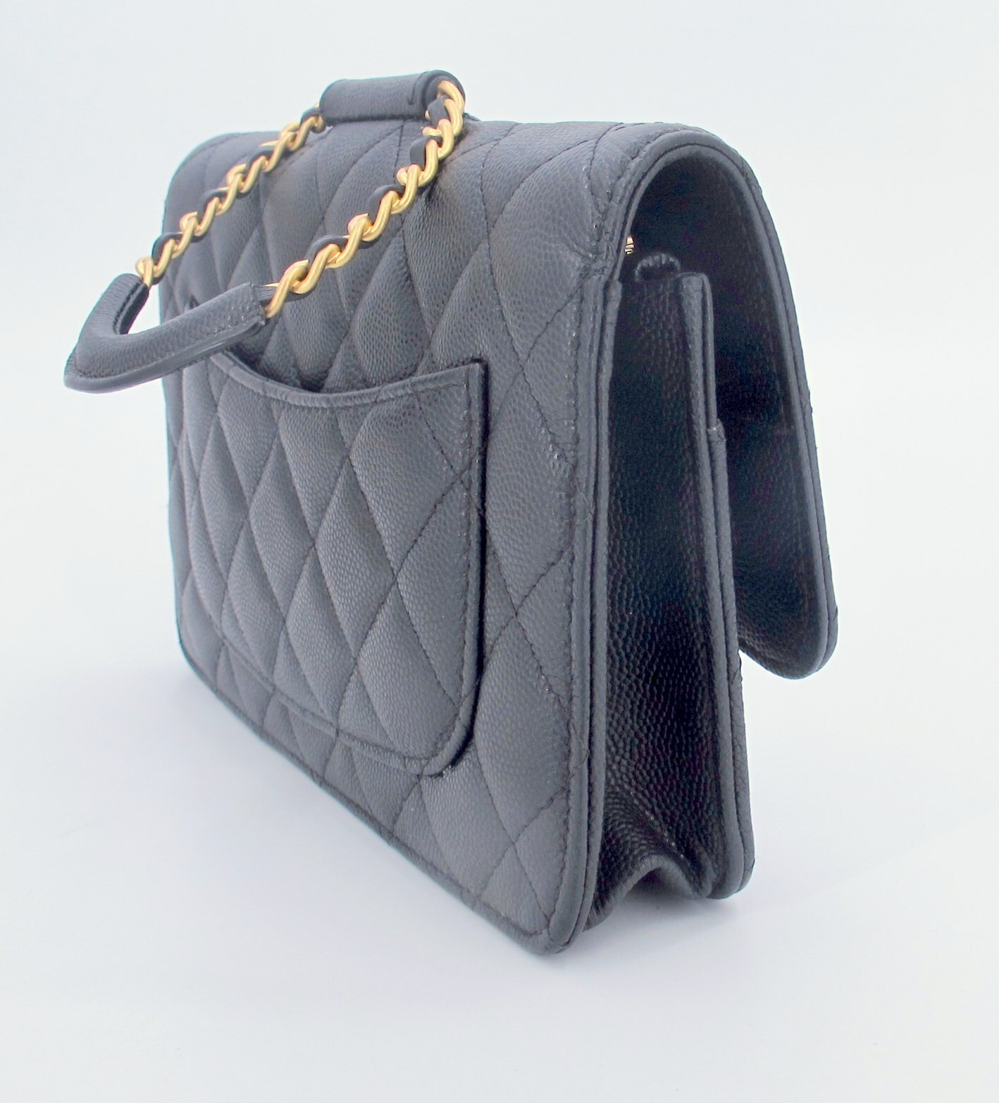 CHANEL Authentic "Loop Around Chain" Small Caviar… - image 8