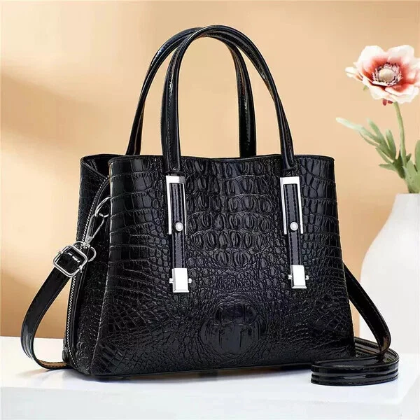 Nuevo Bolso de Mano para Damas Bolso de Trabajo Mujeres Textura Imitación Cuero Moda Bolso de Hombro Foto 2 de 4