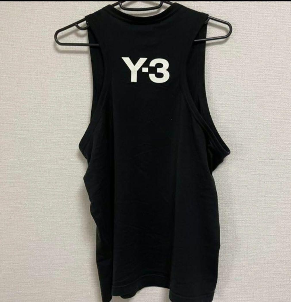 Y-3 adidas x Yohji Yamamoto Black Logo design Tank Top Japan Men Size M Used