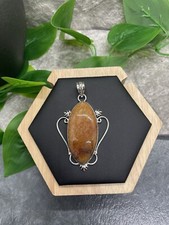 2.5  Handmade 925 Silver Plated Gemstone Filigree Pendant New Free Ship B2158