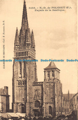 R145756 N. D. de Folgoet. Facade de la Basilique. E. Hamonic. No 5428