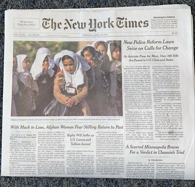 The New York Times Monday April 19 2021. New Police Reform Laws Seize ...