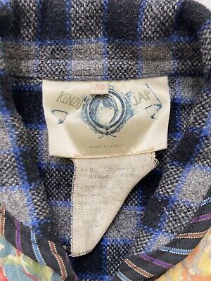 Kenzo Japan Rare Vintage 1975 Multi Print Plaid Floral Kenzo Japan Rare Vintage 1975 Multi Print Plaid Floral