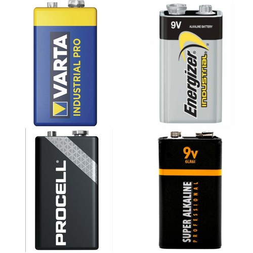 VARTA JCB DURACELL ENERGIZER PROCELL Industrial Alkaline Batteries 9V
