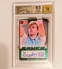 BGS 9.5 Auto 10 - GRADEY DICK #/50 - 2021-22 Pro Set Power Portrait GREEN Rookie