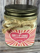 Surfs Up Soy Wax Mason Jar Scented Candle - 8 oz - Beach Bum - New