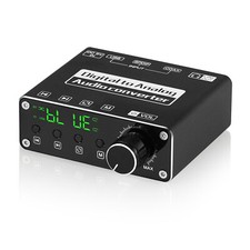 Mini S/PDIF Fiber Digital to Analog Audio Converter with Bluetooth USB DAC Amp