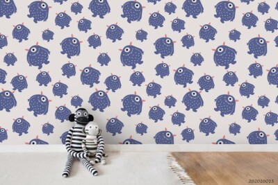 3D Monster Cartoon Pattern Wallpaper Wall Murals Removable Wallpaper  2