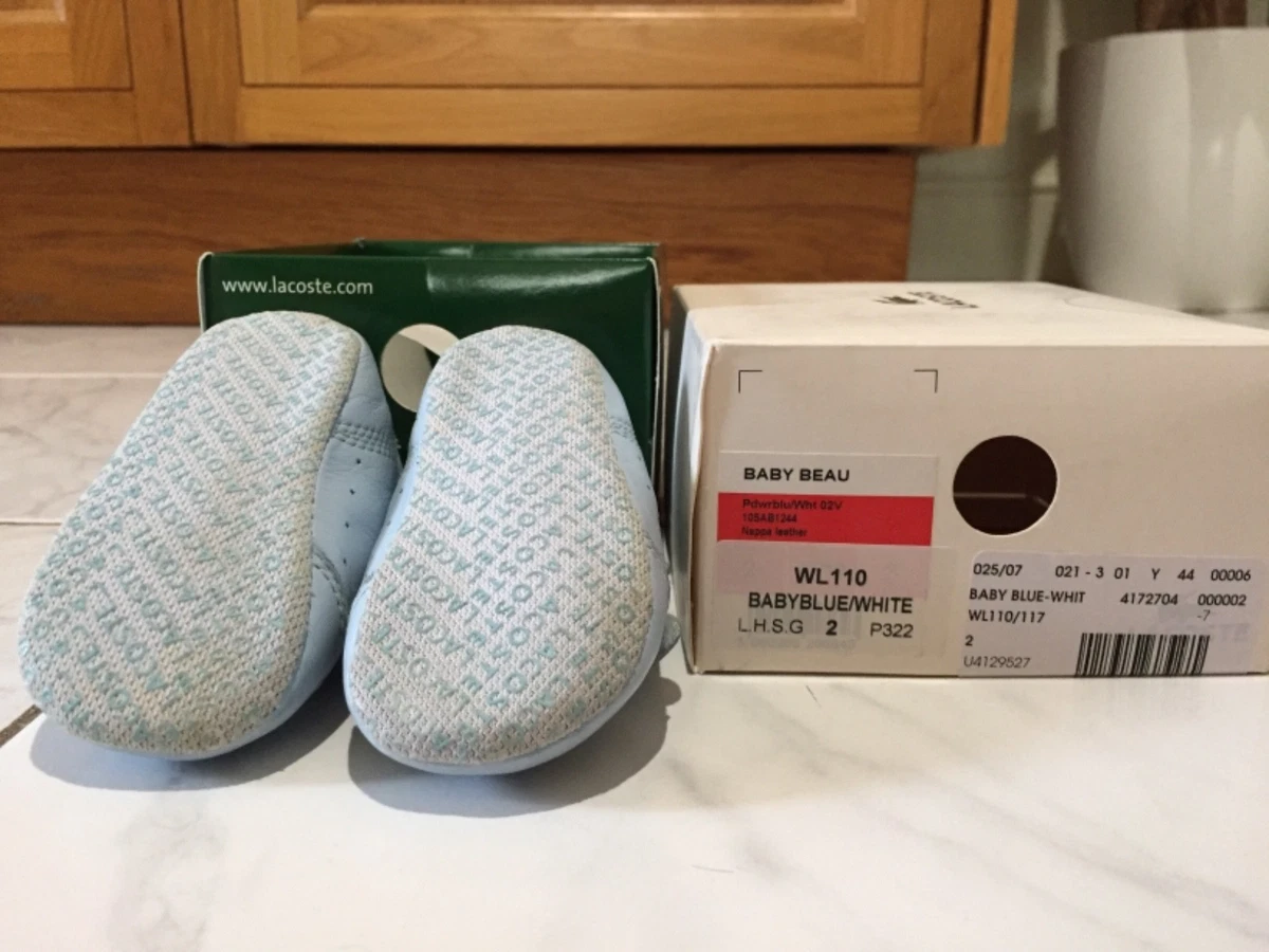 Baby boy lacoste best sale trainers
