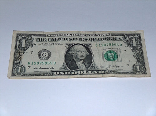 2013 $1 Dollar Bill US Bank Note Year Birthday, Pairs 9 5 1907 9955 Fancy Serial - Picture 1 of 2