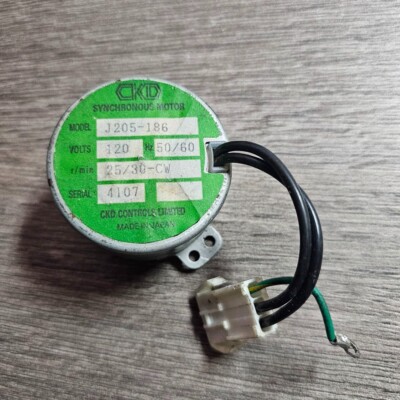 DC Synchronous Motor CKD J205-186.  Volts 120. 50/60Hz. r/min 25/30-CW