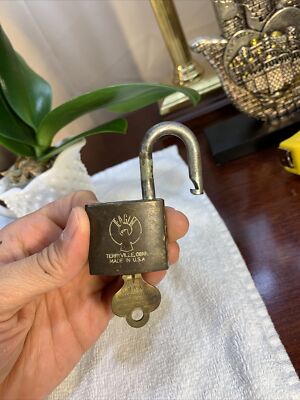 Vintage EAGLE Lock Company Terryville Conn. USA +Original Matching