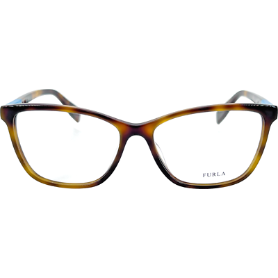 FURLA VFU130 Womens Plastic Eyeglass Frame 752 Tortoise 53 