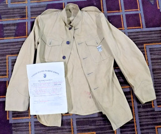 ORIGINAL WWI ERA M1912 USMC UNITED STATES MARINE CORPS KHAKI SUMMER TUNIC