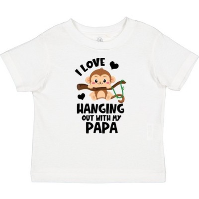 Inktastic Monkey I Love Hanging Out With My Papa Baby T-Shirt Dad Adorable Tees