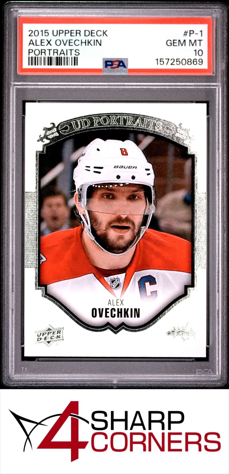 2015 UPPER DECK UD PORTRAITS #P-1 ALEX OVECHKIN PSA 10