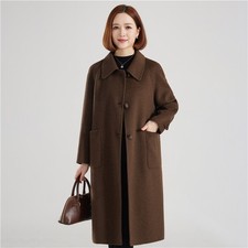 Stylish Double-Faced Wool Coat For Elegant Outerwear For Mature Women And Moms