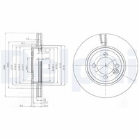 2X Delphi Bremsscheibe BG4146C FüR Mini Clubman Clubvan R55 R56 R57 R58 Roadster