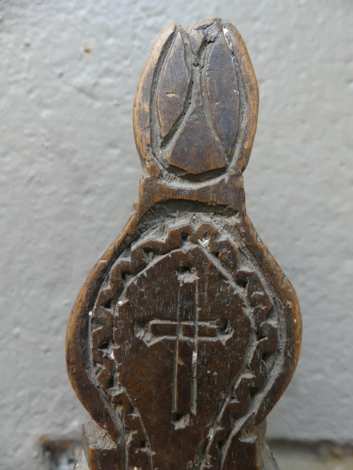 Quenouille de MARIAGE XIX ème Art Populaire 1846 Bretagne initials EA Morbihan - Photo 3/4