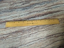 Vintage Made In USA 12" Wooden Ruler Westcott Metal Edge.