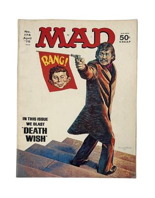 MAD Magazine No. 174 April 1975 Death Wish Movie Satire FN 6.0