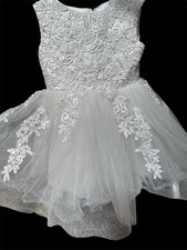 2T/3T Girls Formal White Wedding/Party Dress with Lace  Sequels