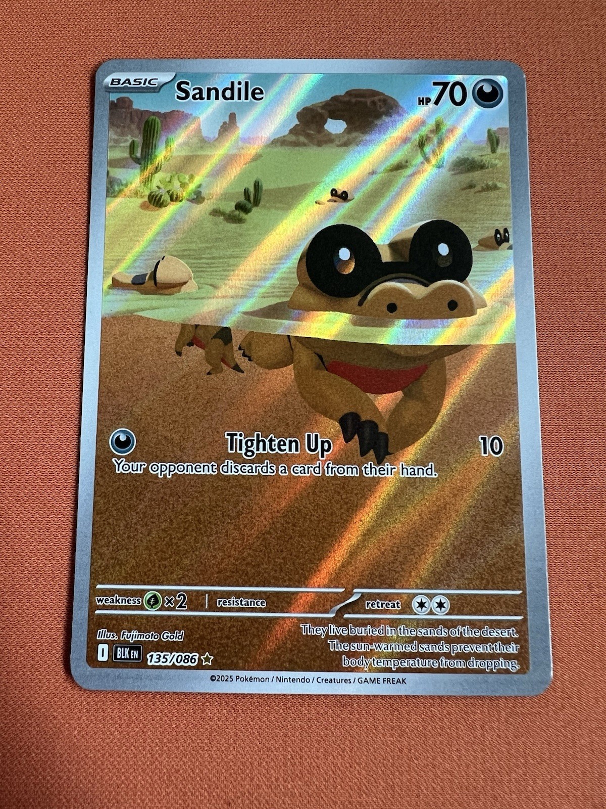 Sandile 135/086 Sv: Black Bolt Holo Pokemon TCG Near Mint NM